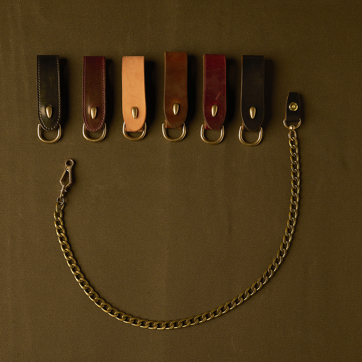 Wallet Chain & Belt Loop Set | Brass