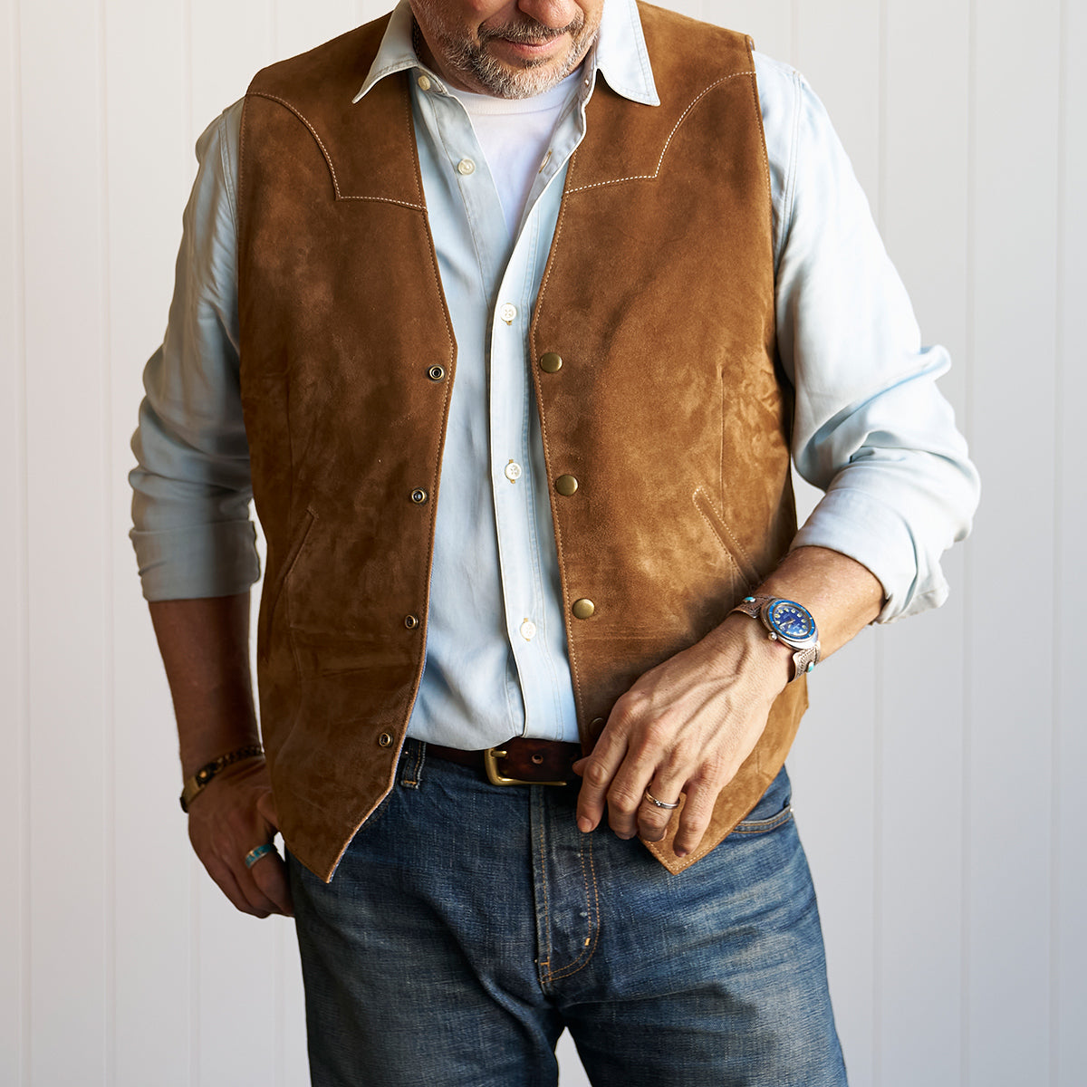 No.480 Fremont Vest | Tan Suede LE