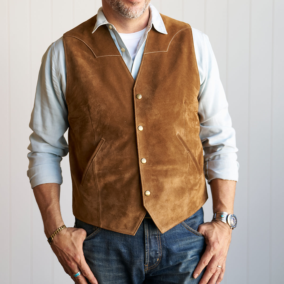 No.480 Fremont Vest | Tan Suede LE