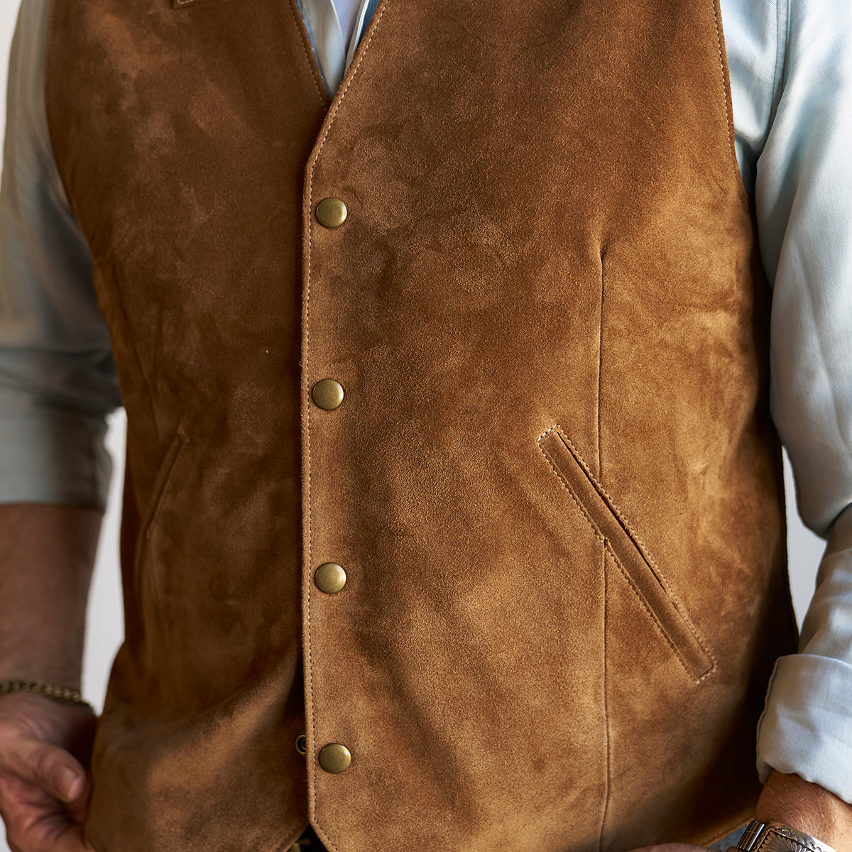 No.480 Fremont Vest | Tan Suede LE