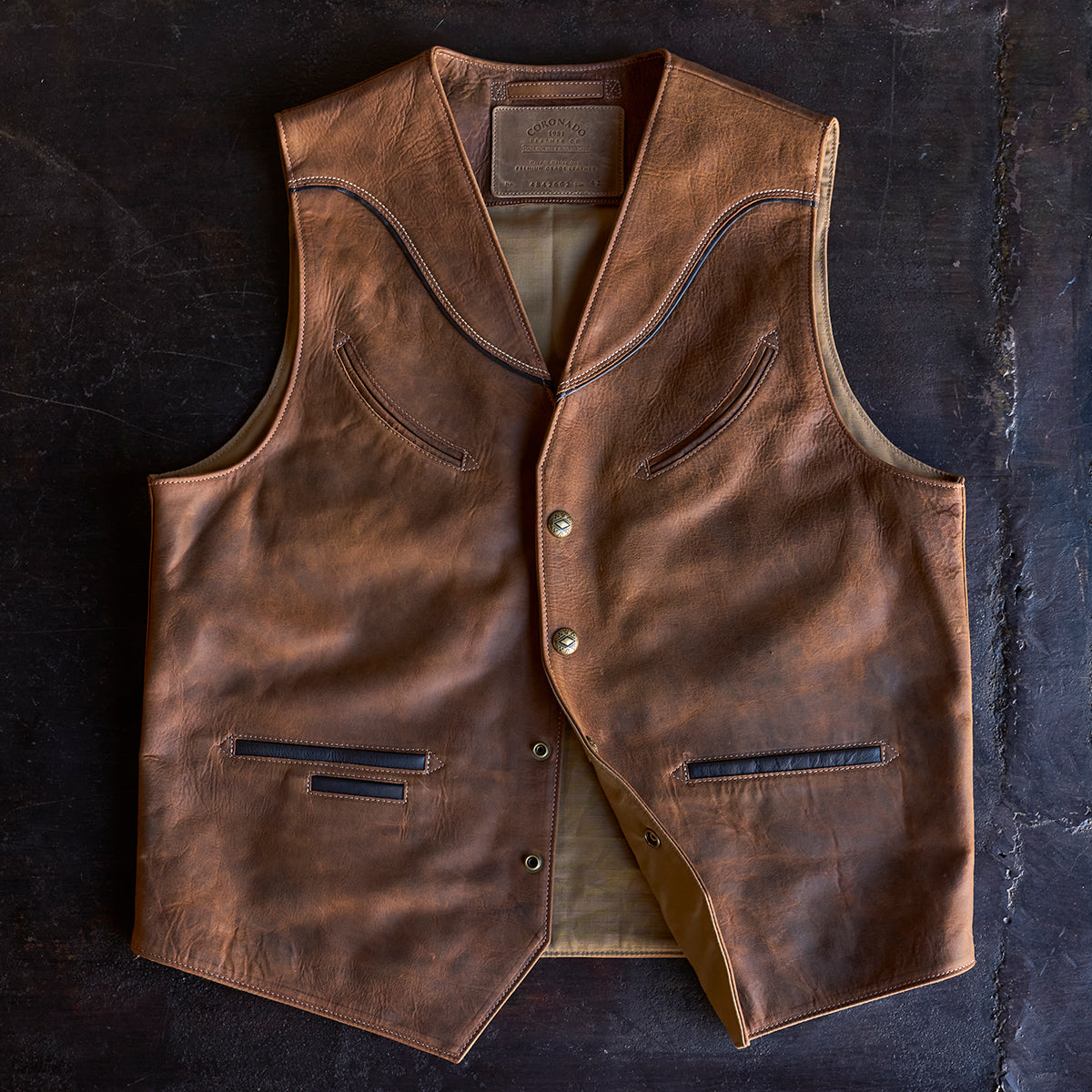 No.484 Vaquero Vest | Indy Bison Brown (LE) x10