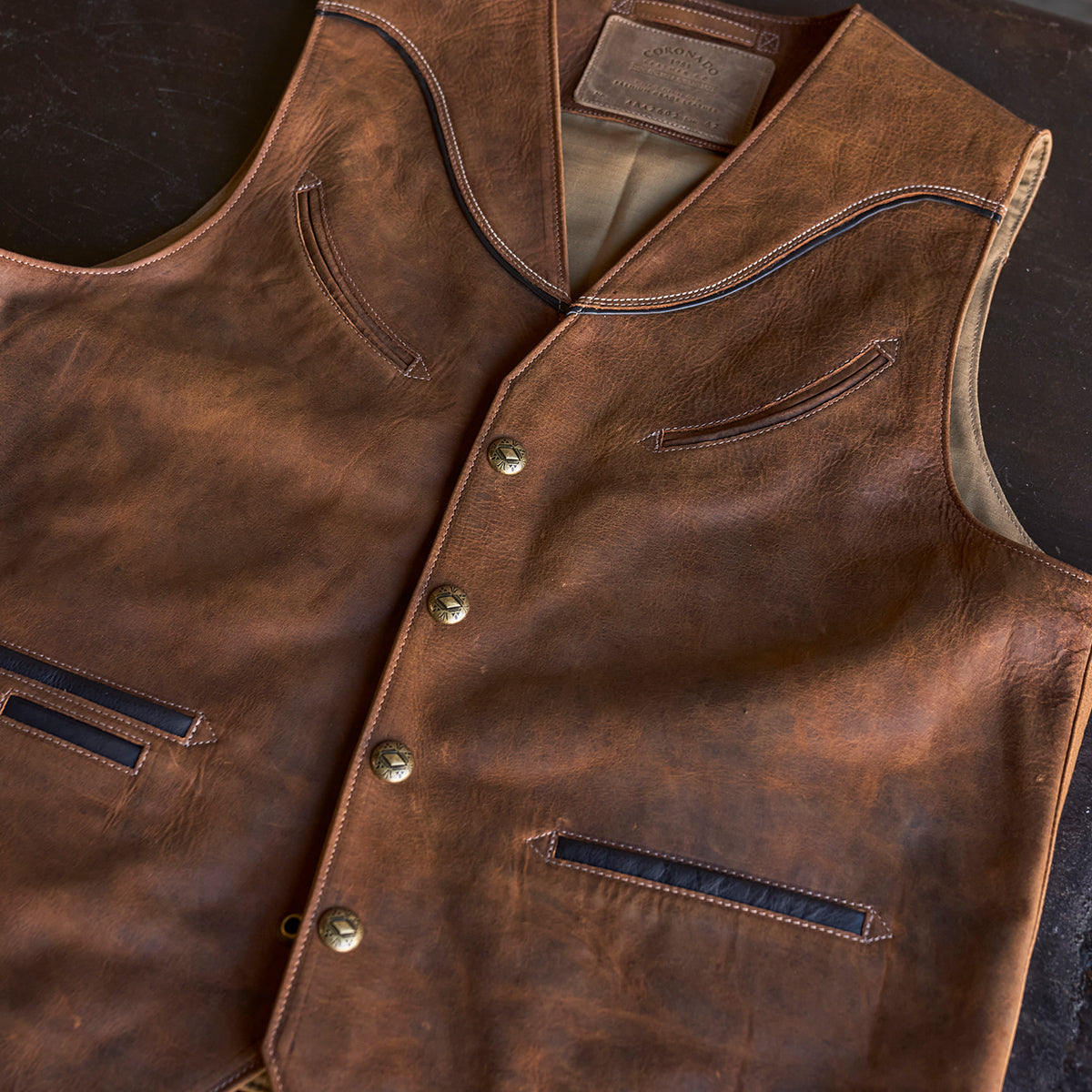 No.484 Vaquero Vest | Indy Bison Brown (LE) x10
