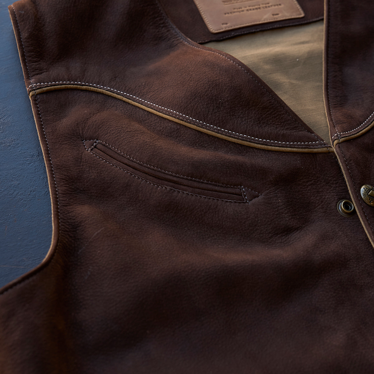 No.484 Vaquero Vest | Brown Nubuck