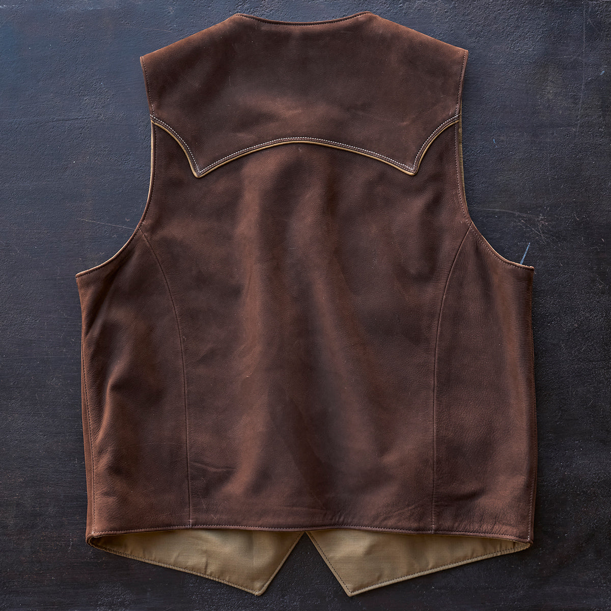 No.484 Vaquero Vest | Brown Nubuck