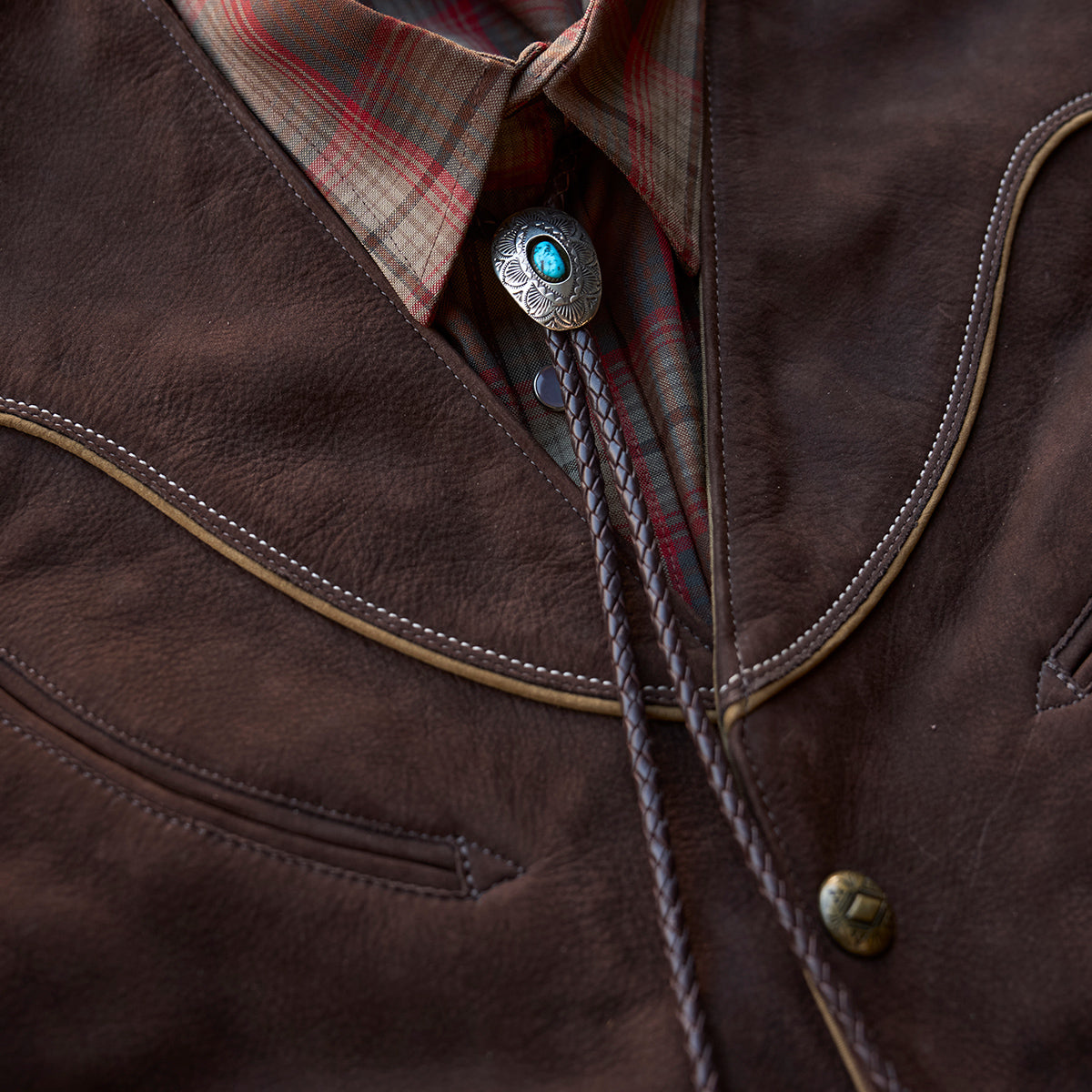No.484 Vaquero Vest | Brown Nubuck