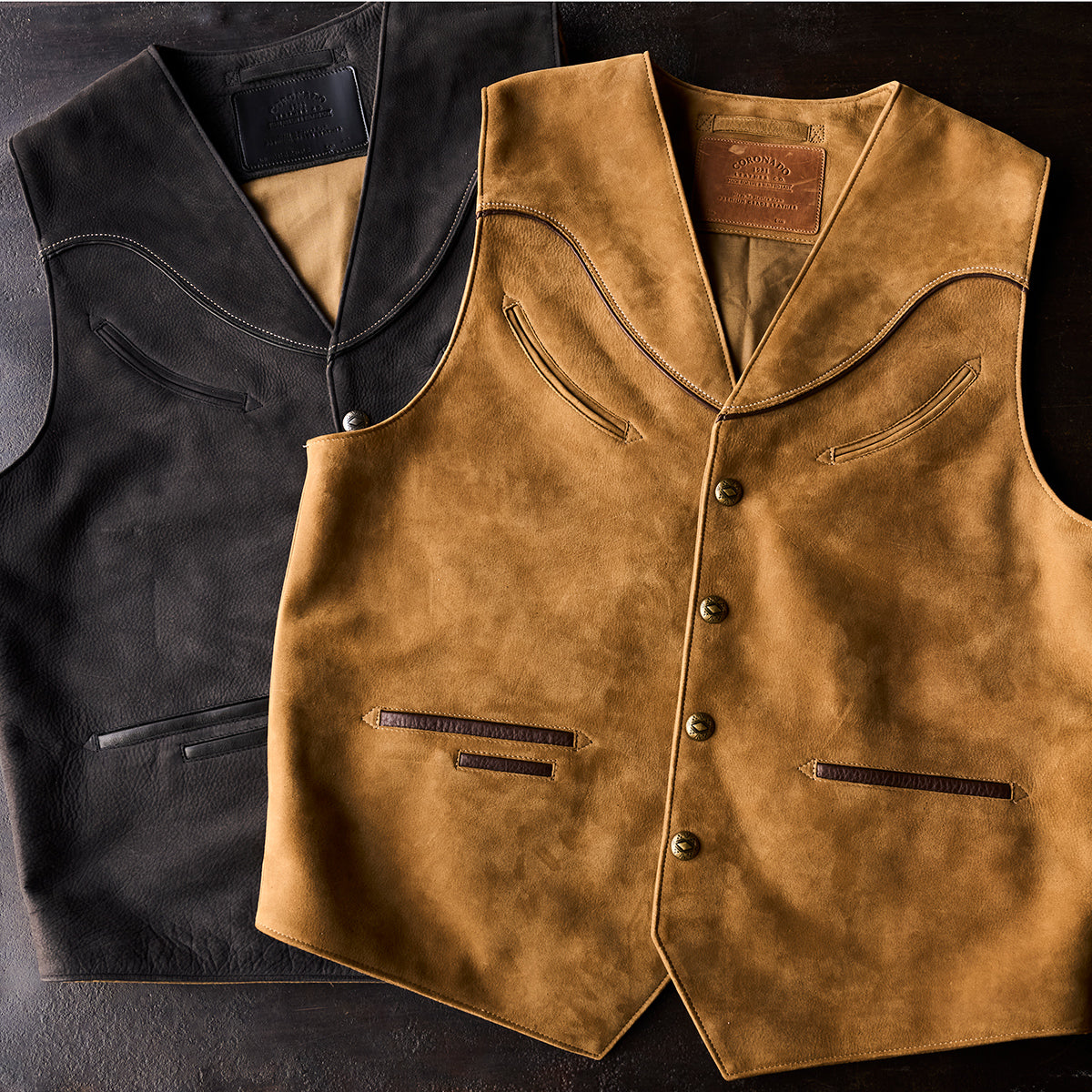 No.484 Vaquero Vest | Coyote Tan Nubuck