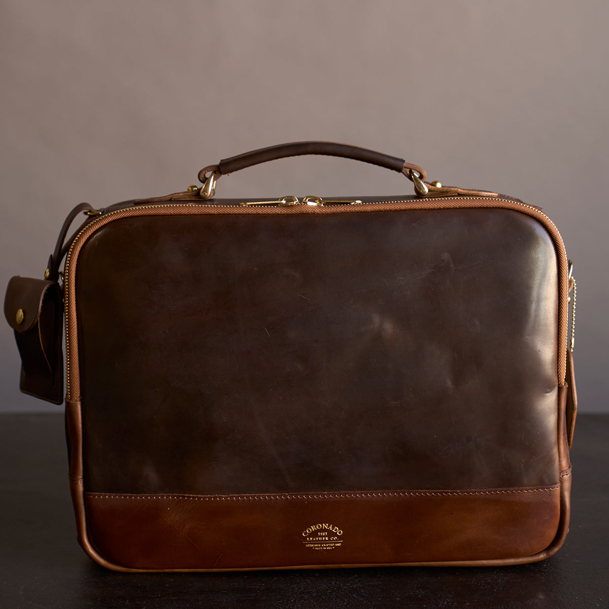 No.541 Chicago Shell Briefcase | Horween® Shell Dark Brown