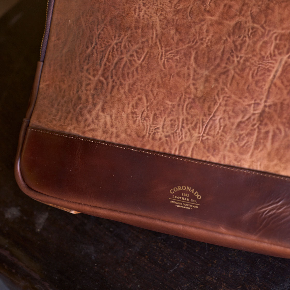 No.541 Chicago Shell Briefcase | Horween® Tumbled Bourbon Cordovan