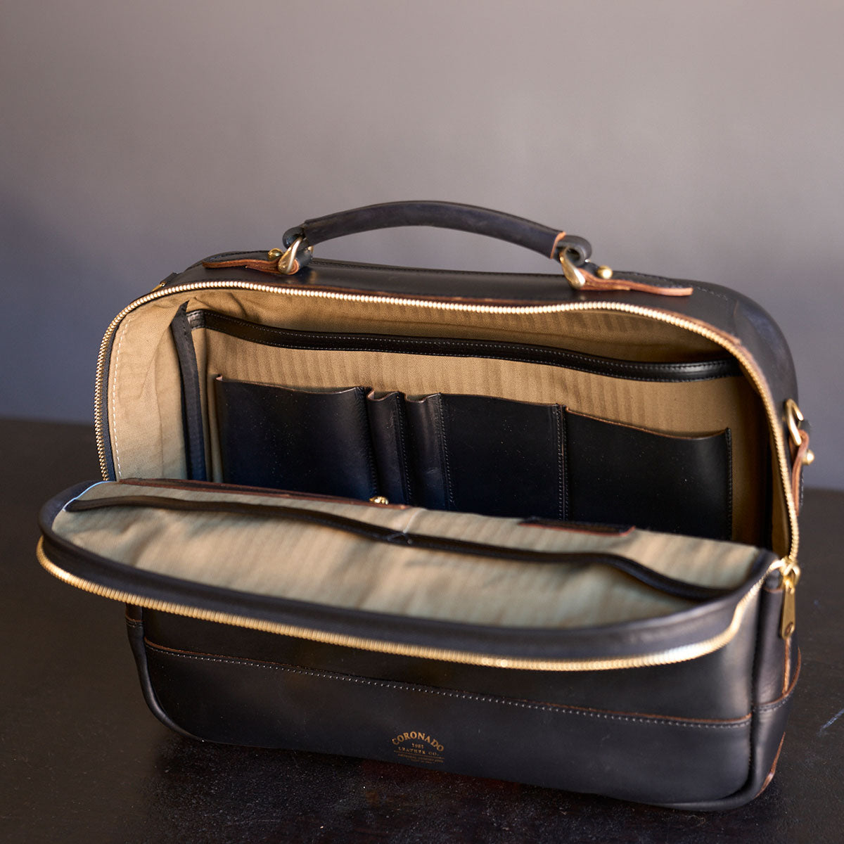 No.541 Chicago Shell Briefcase | Horween® Black Cordovan
