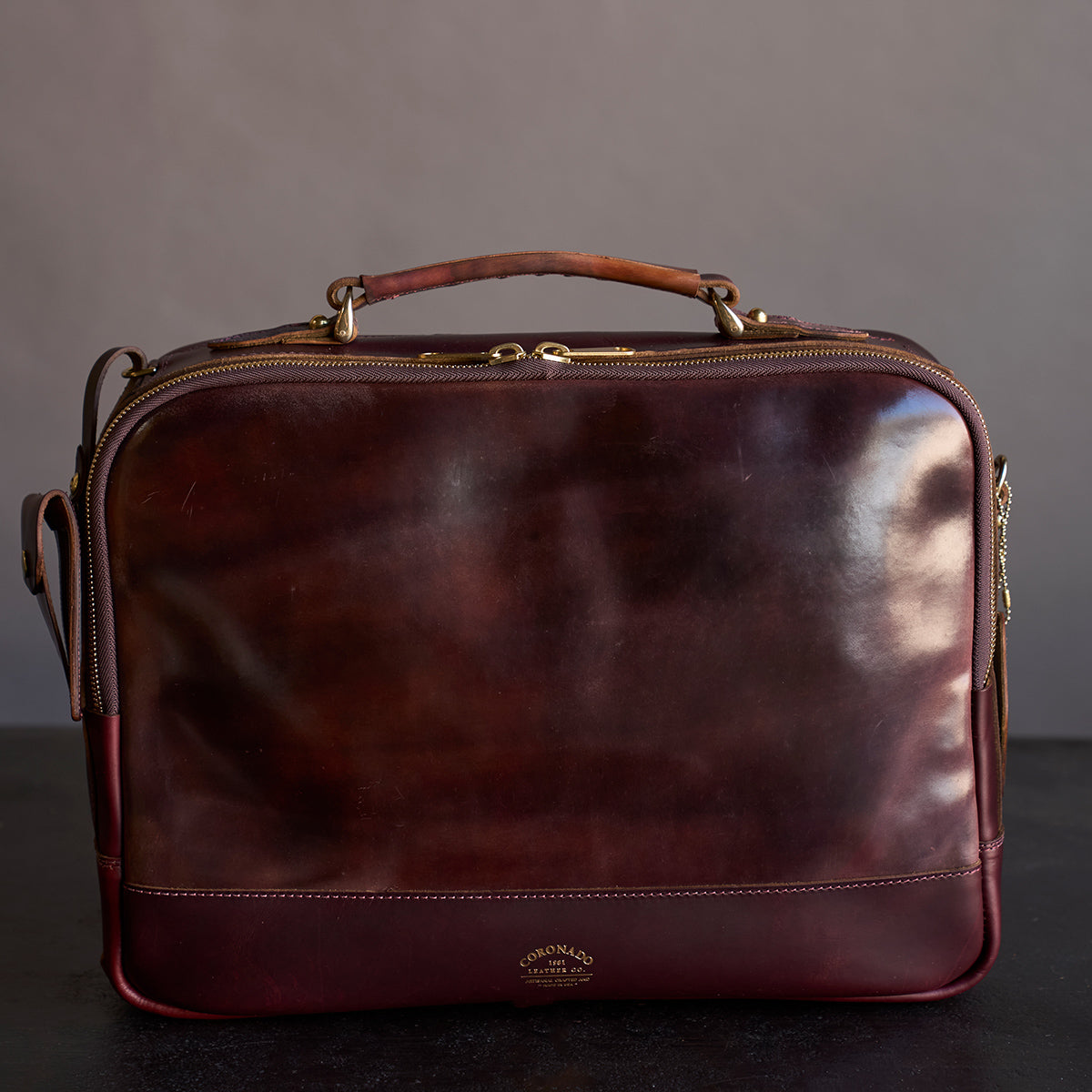 No.541 Chicago Shell Briefcase | Horween® Marbled #8 X2