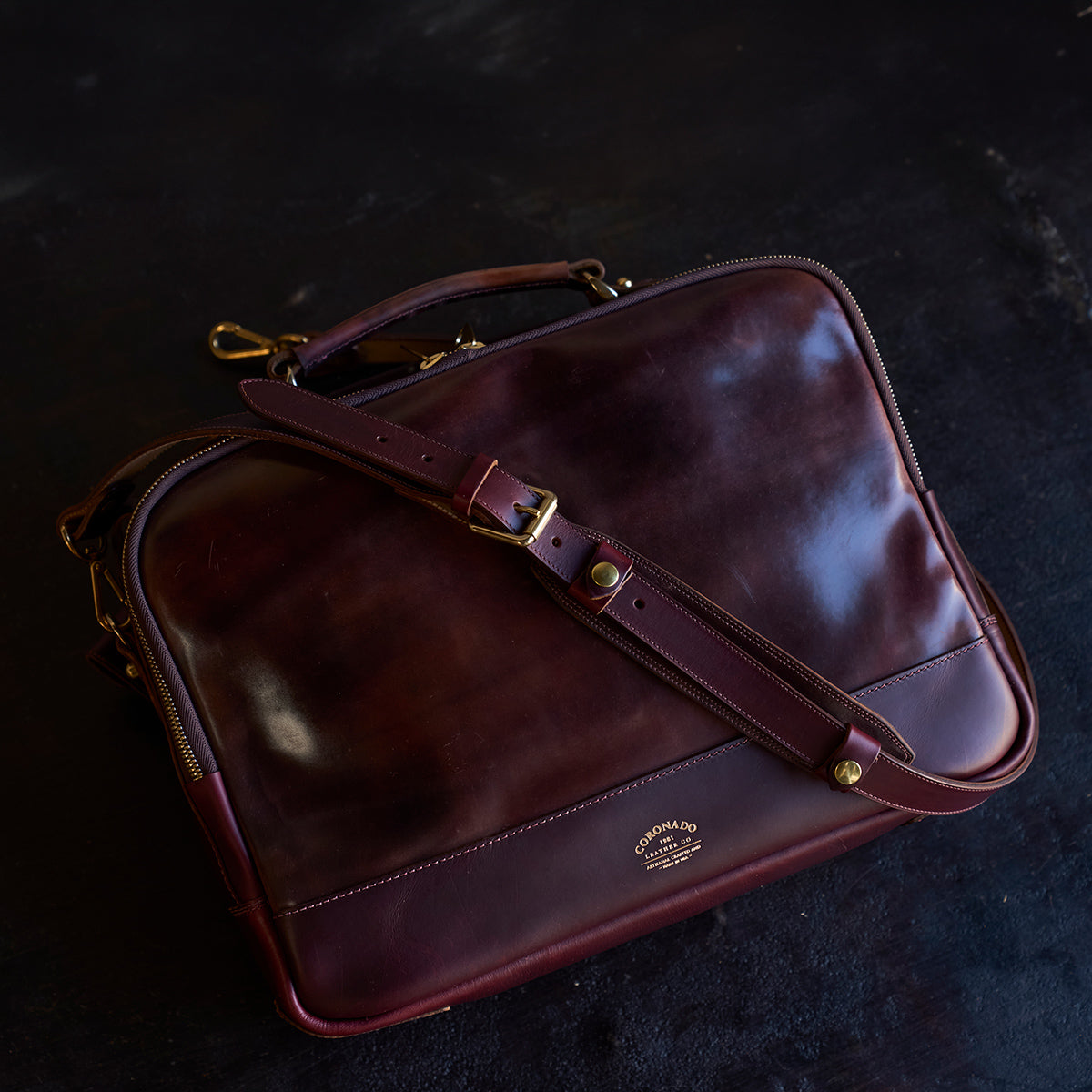 No.541 Chicago Shell Briefcase | Horween® Marbled #8 X2