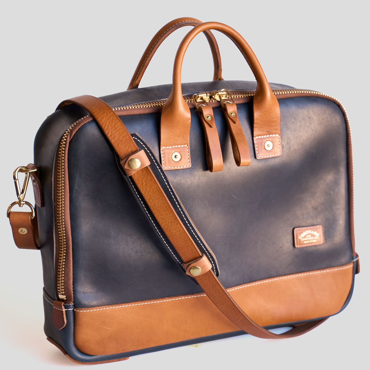 No.545 SD Briefcase | Horween® Indigo & Tan