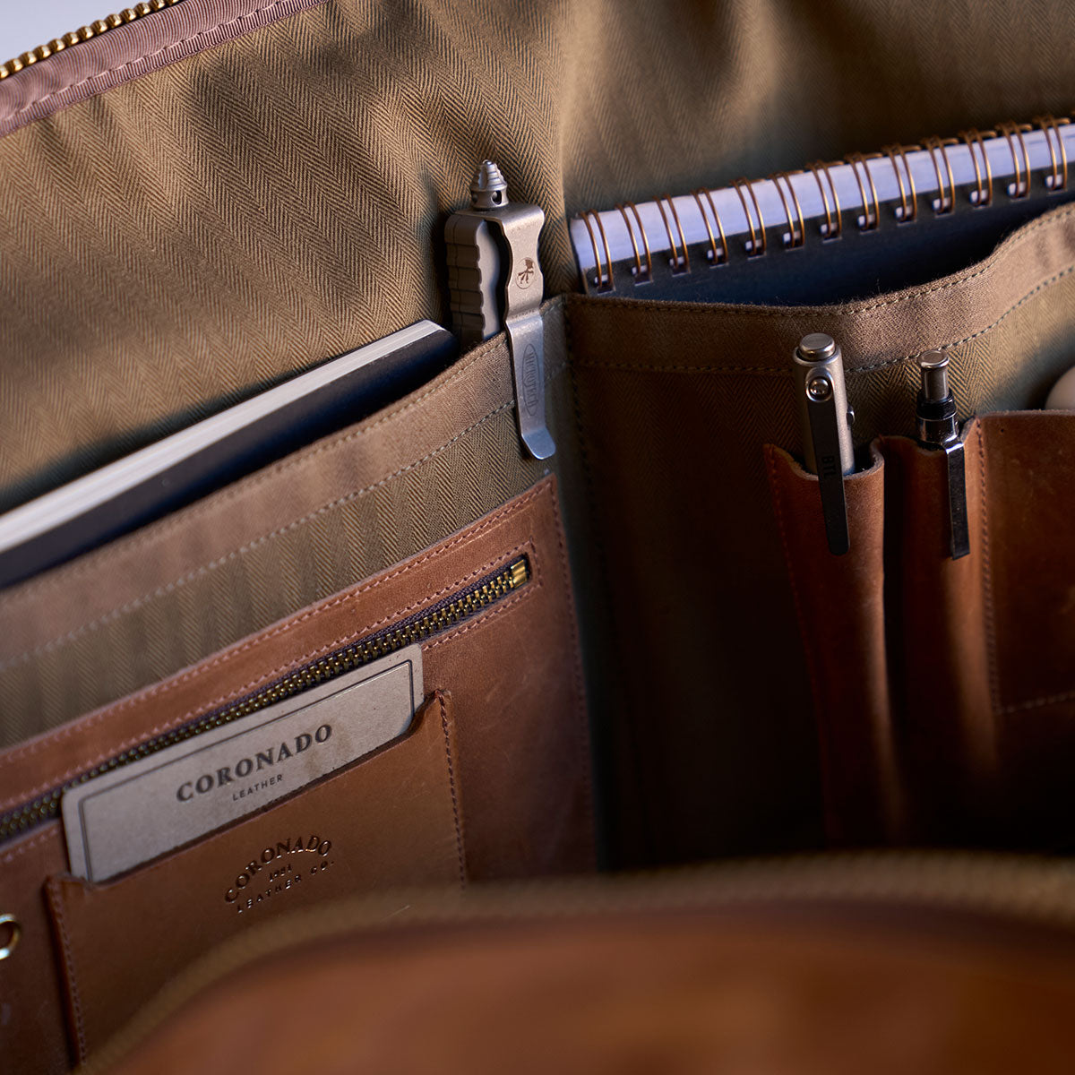No.545 Natural SD Briefcase | Horween® Horsehide & Latigo