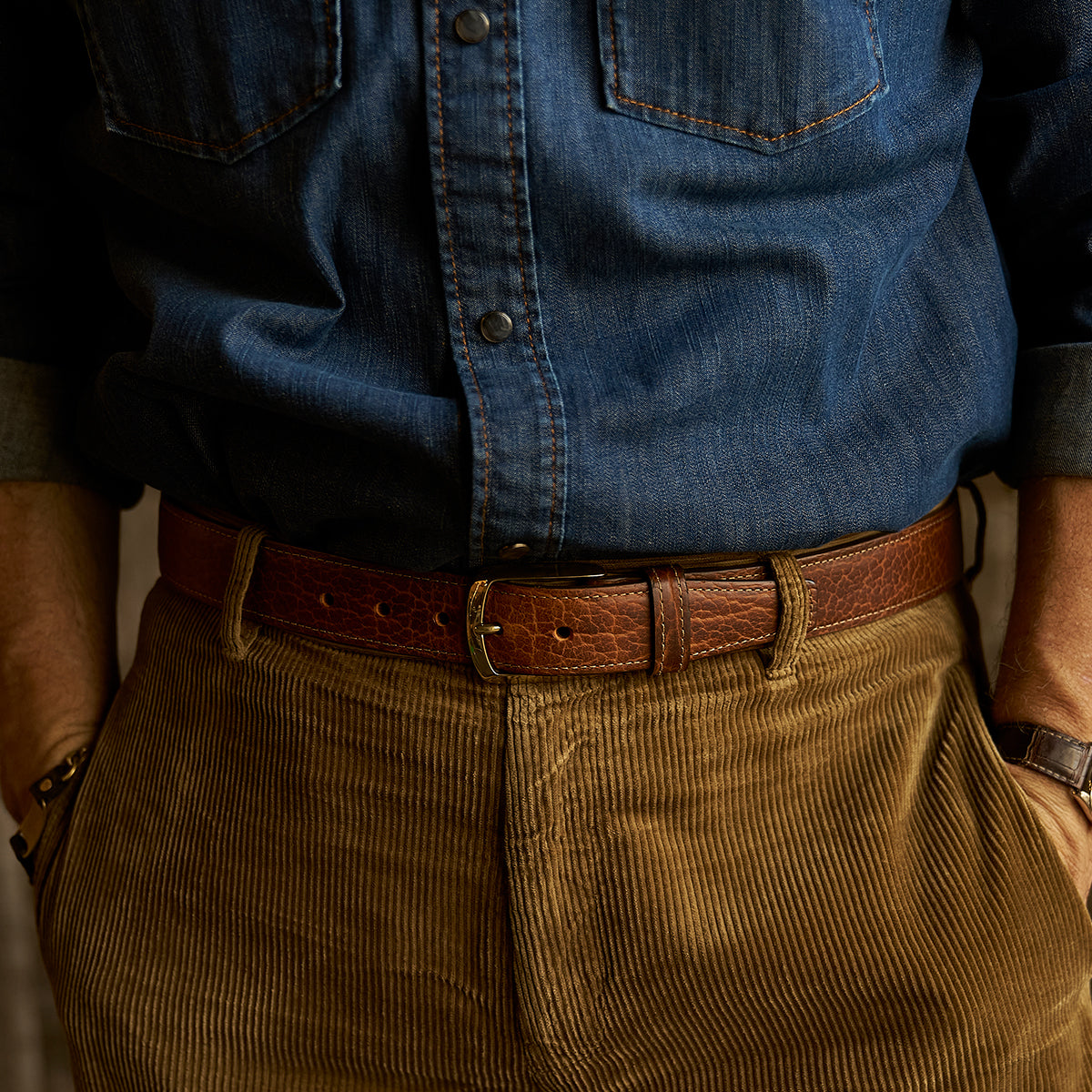 No.715 Executive Belt | Bison Walnut