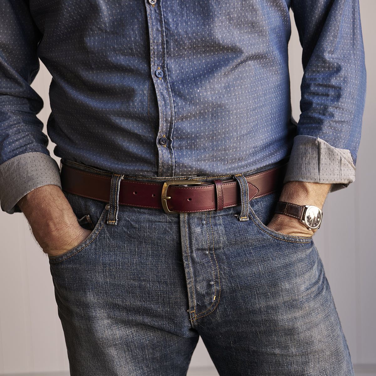 No.720 Executive Belt | Horsehide Brown