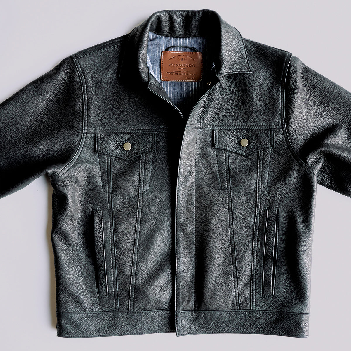 No.210 Dean Jacket | LE Deerskin Black x15