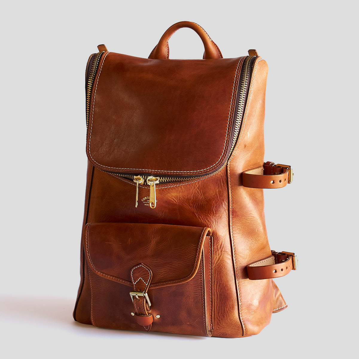 Top Zip Americana Backpack #750 | Tan