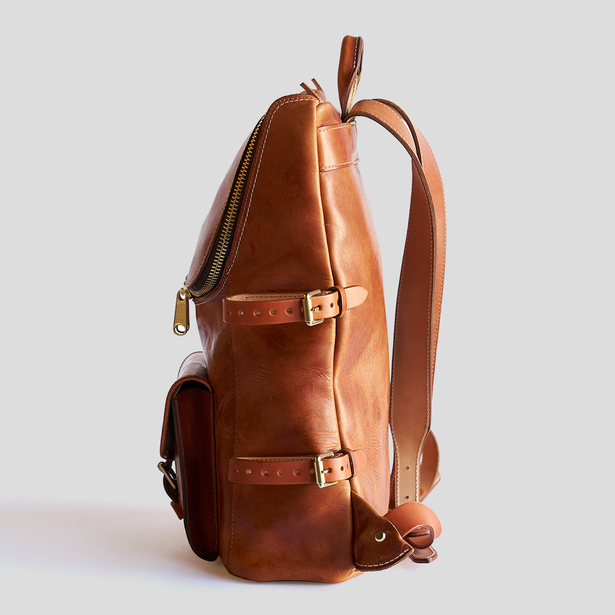 Top Zip Americana Backpack #750 | Tan