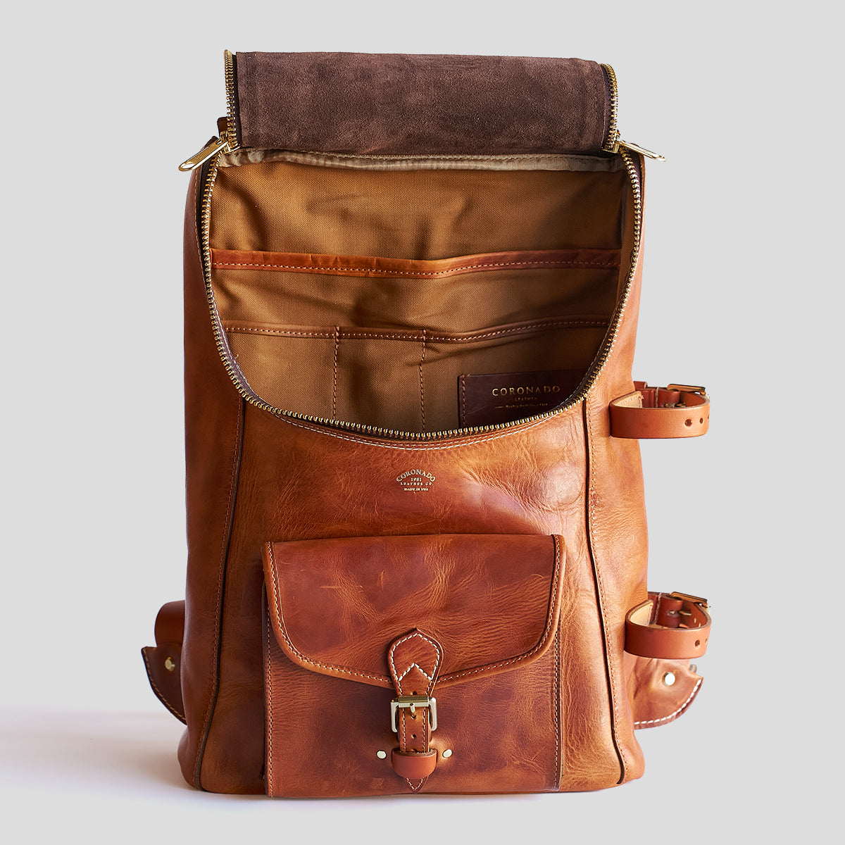 Top Zip Americana Backpack #750 | Tan