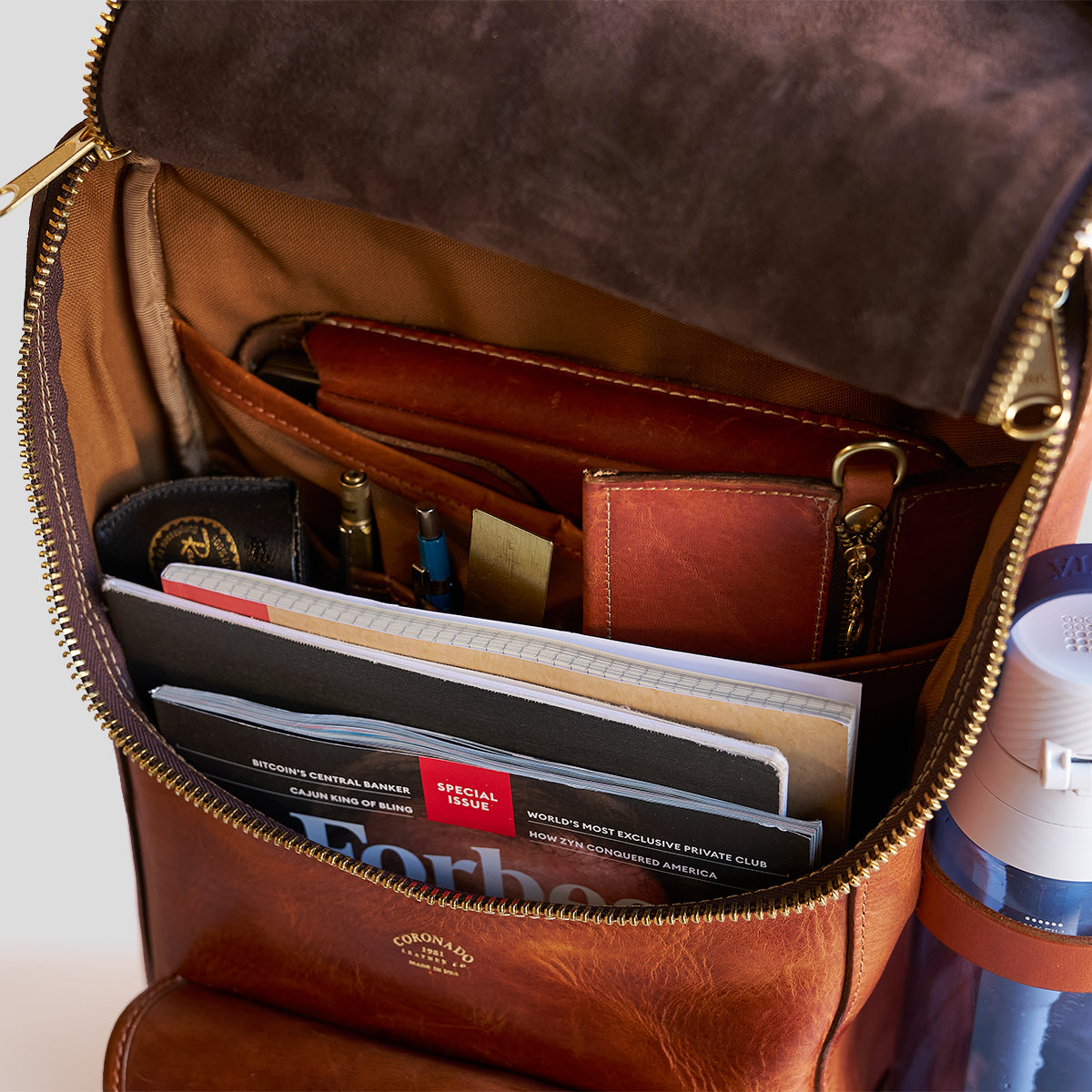 Top Zip Americana Backpack #750 | Tan