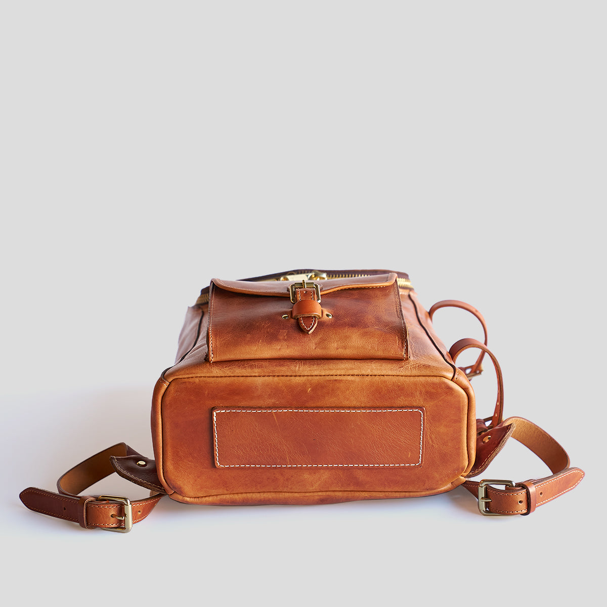 Top Zip Americana Backpack #750 | Tan