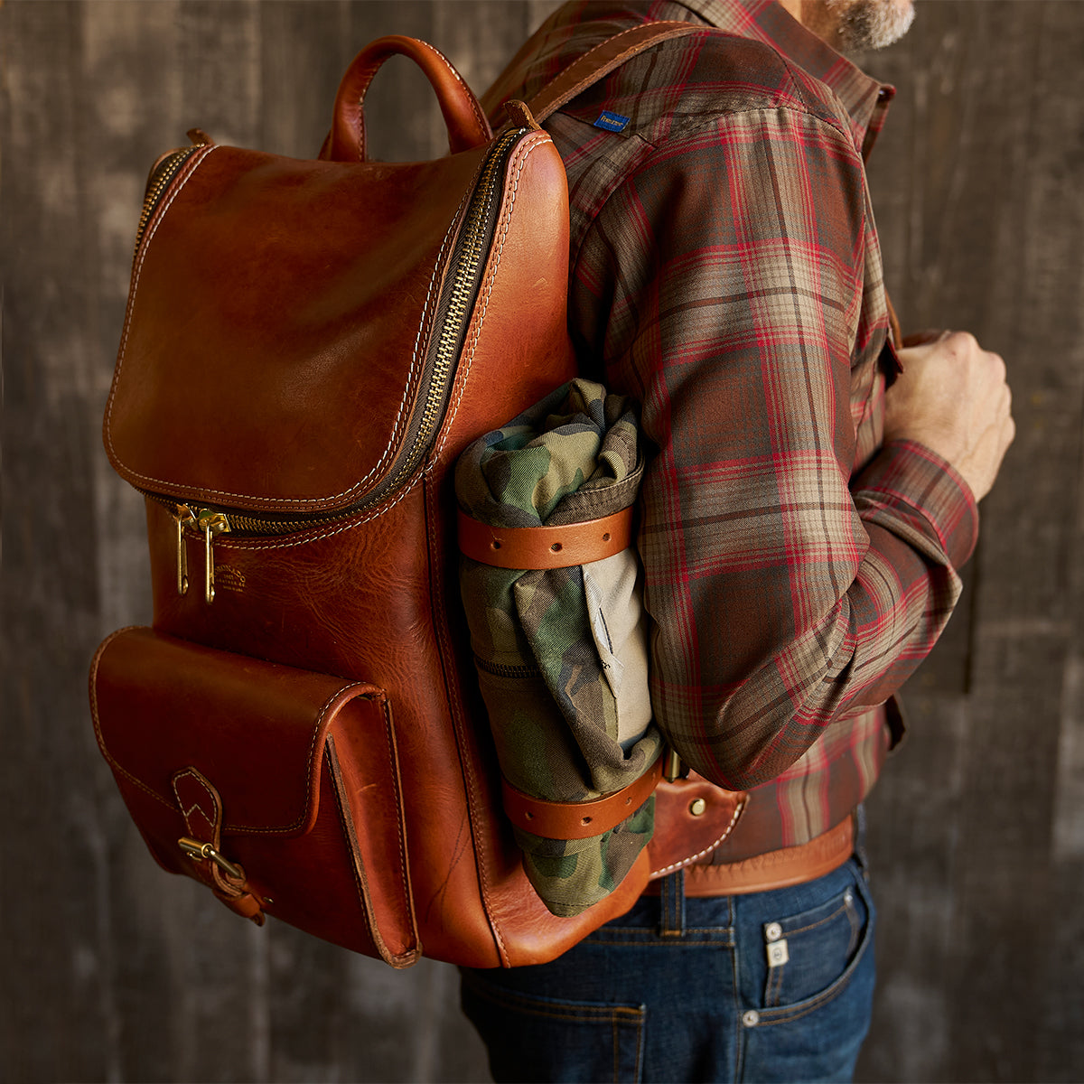 No.750 Top-Zip Backpack |  Bison Walnut