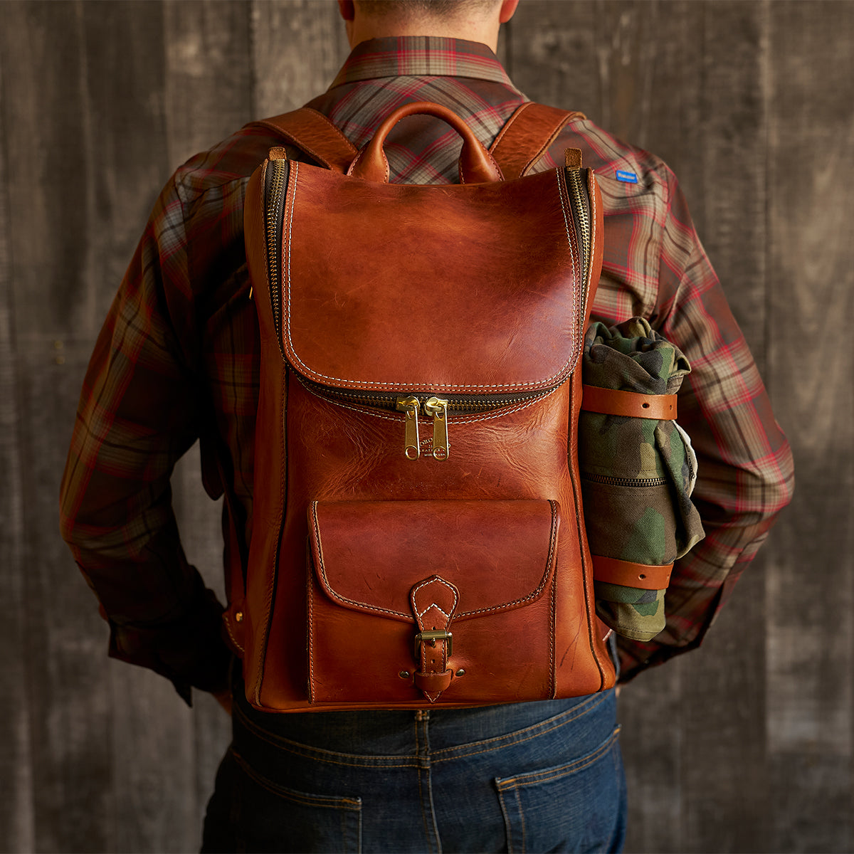 No.750 Top-Zip Backpack |  Bison Walnut