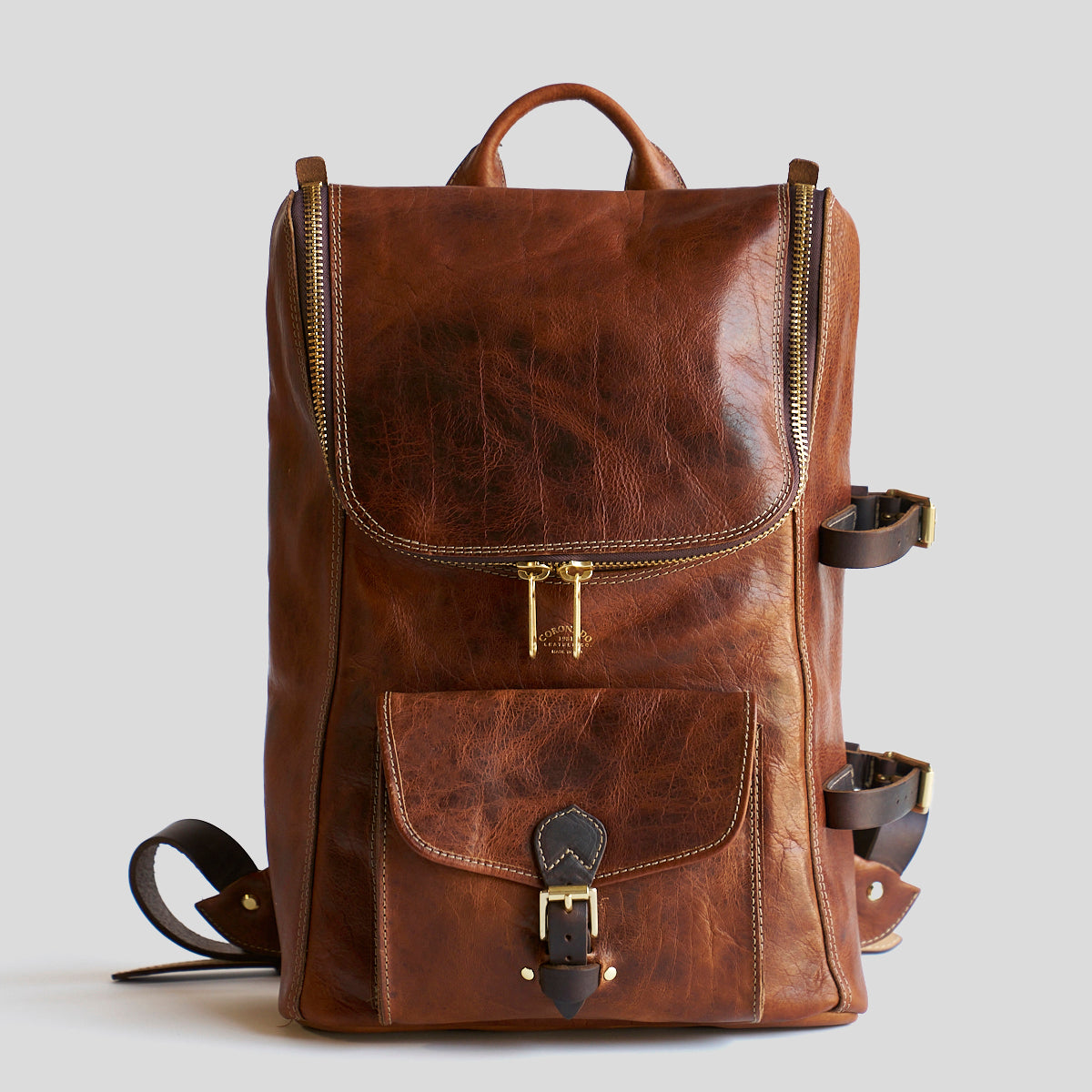 No.750 Top-Zip Bison Backpack | Antique Brown