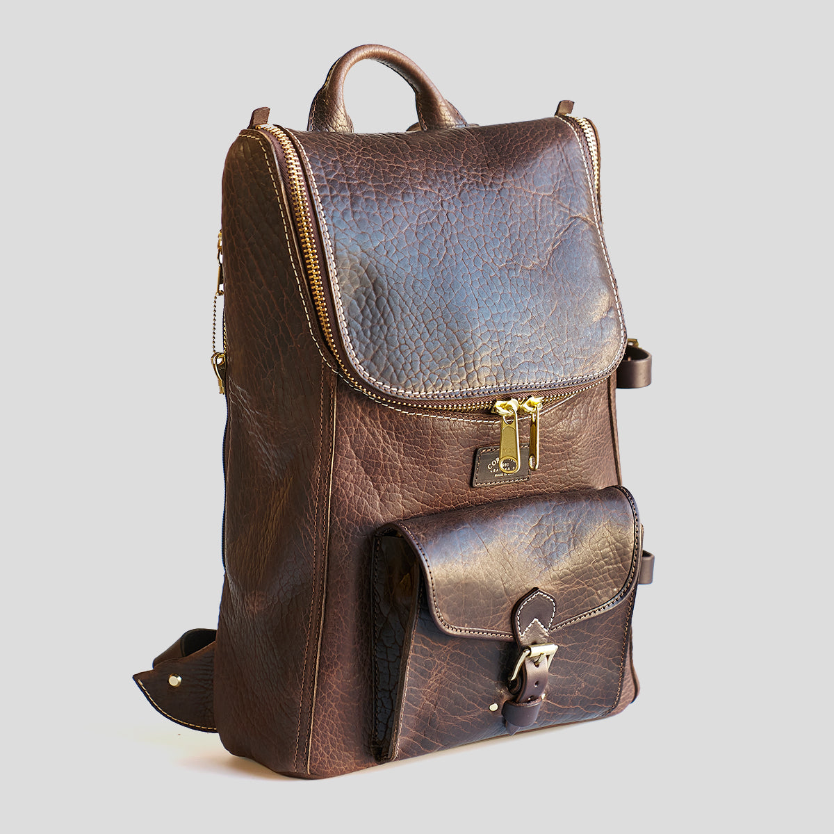 Top-Zip Bison Backpack No. 750 | Brown