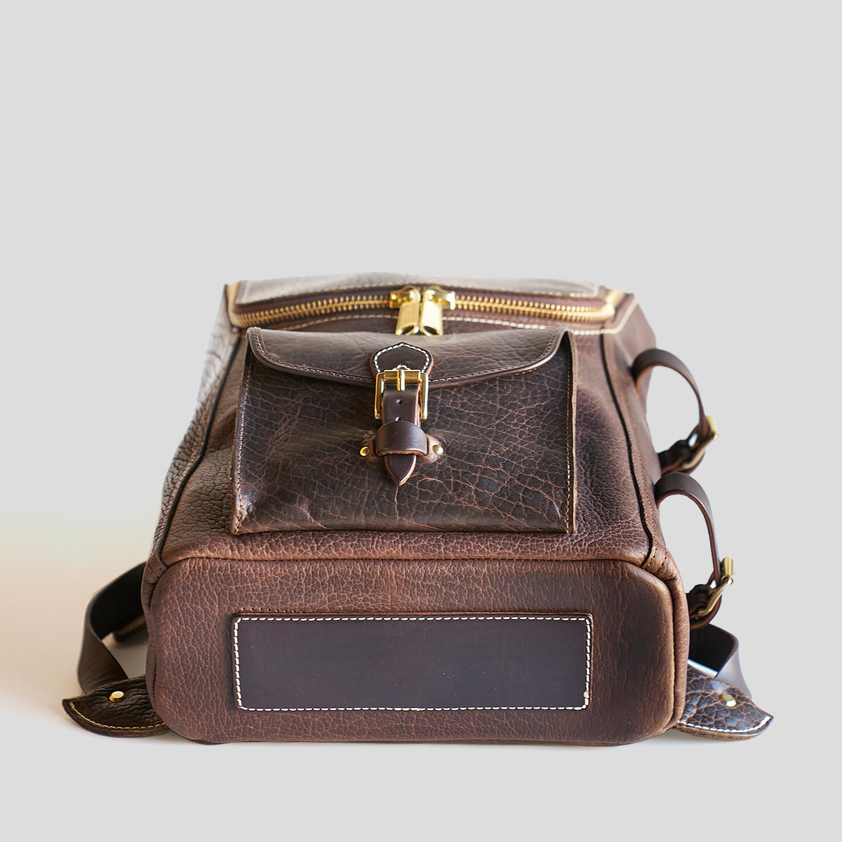 Top-Zip Bison Backpack No. 750 | Brown