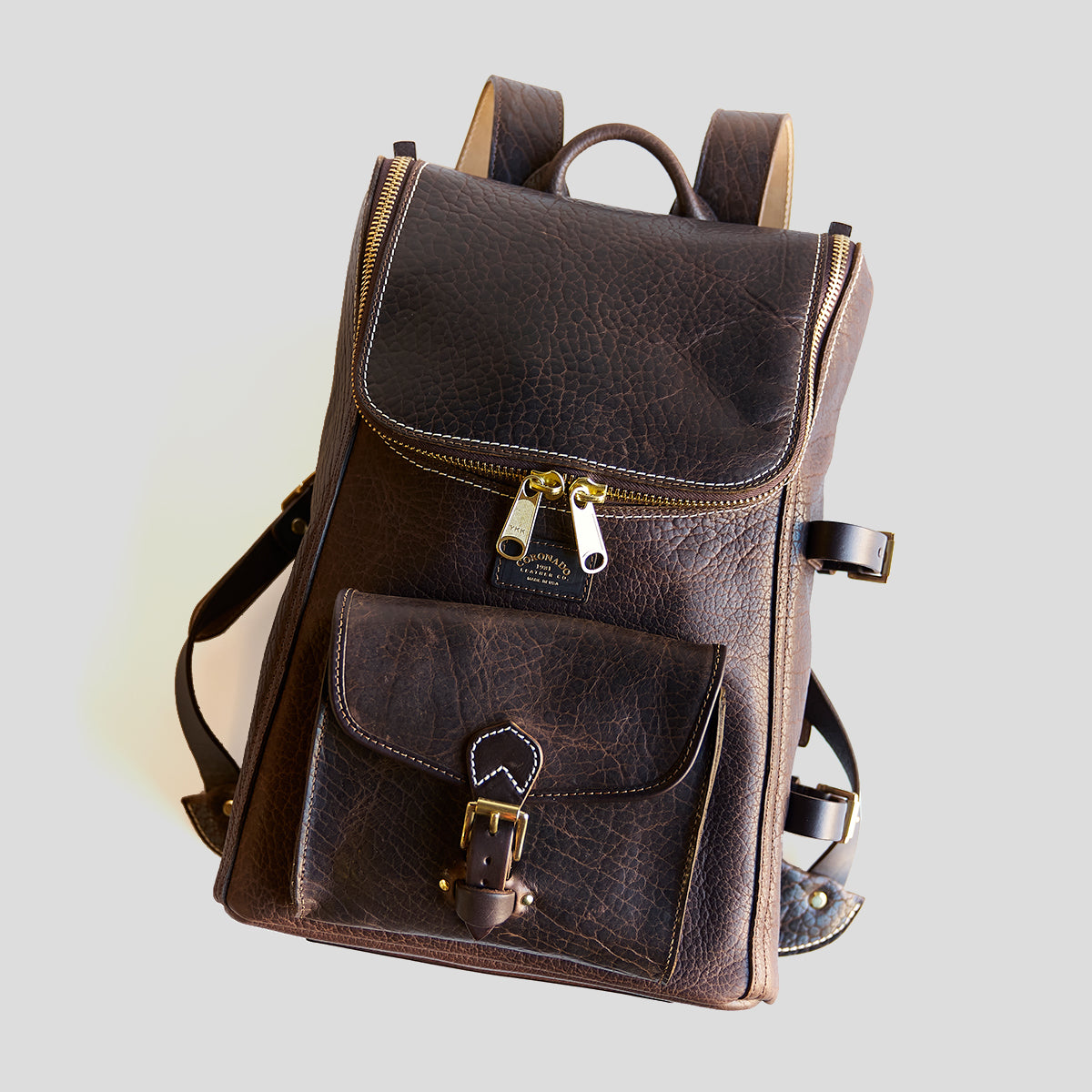 Top-Zip Bison Backpack No. 750 | Brown