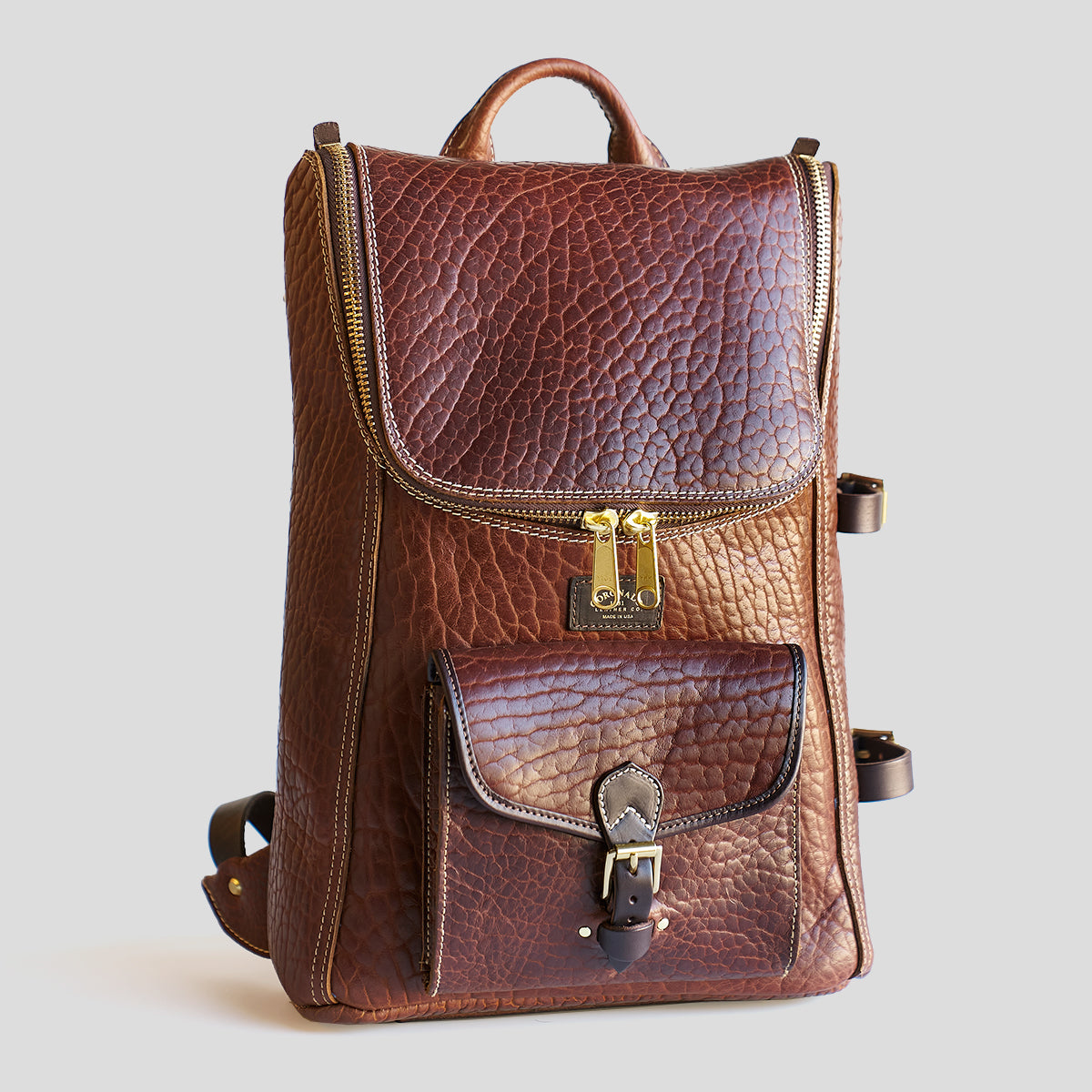 Top-Zip Bison Backpack No. 750 | Walnut