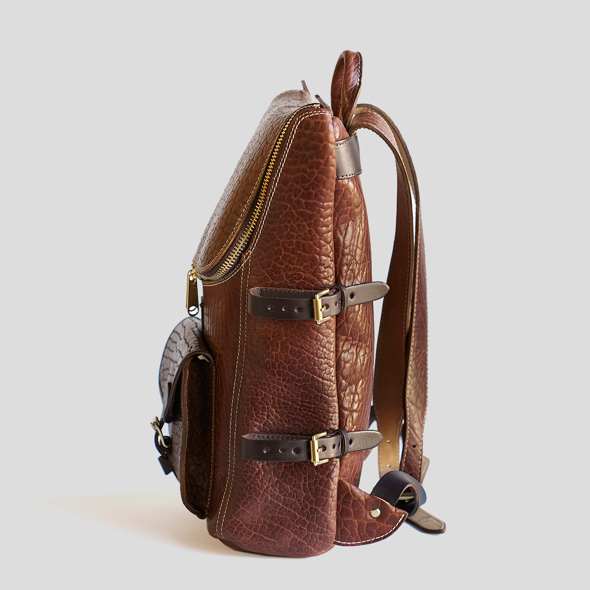 Top-Zip Bison Backpack No. 750 | Walnut