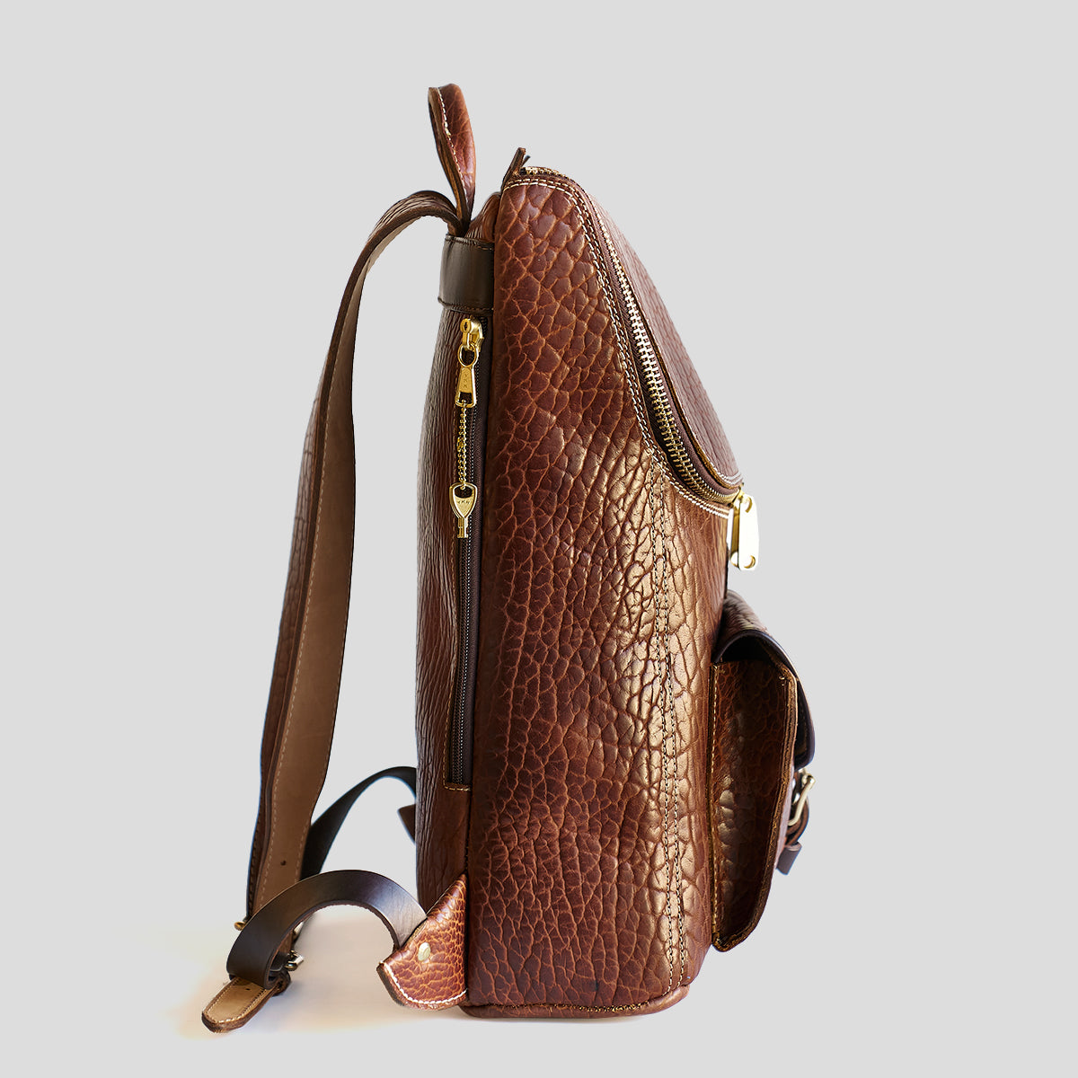 Top-Zip Bison Backpack No. 750 | Walnut