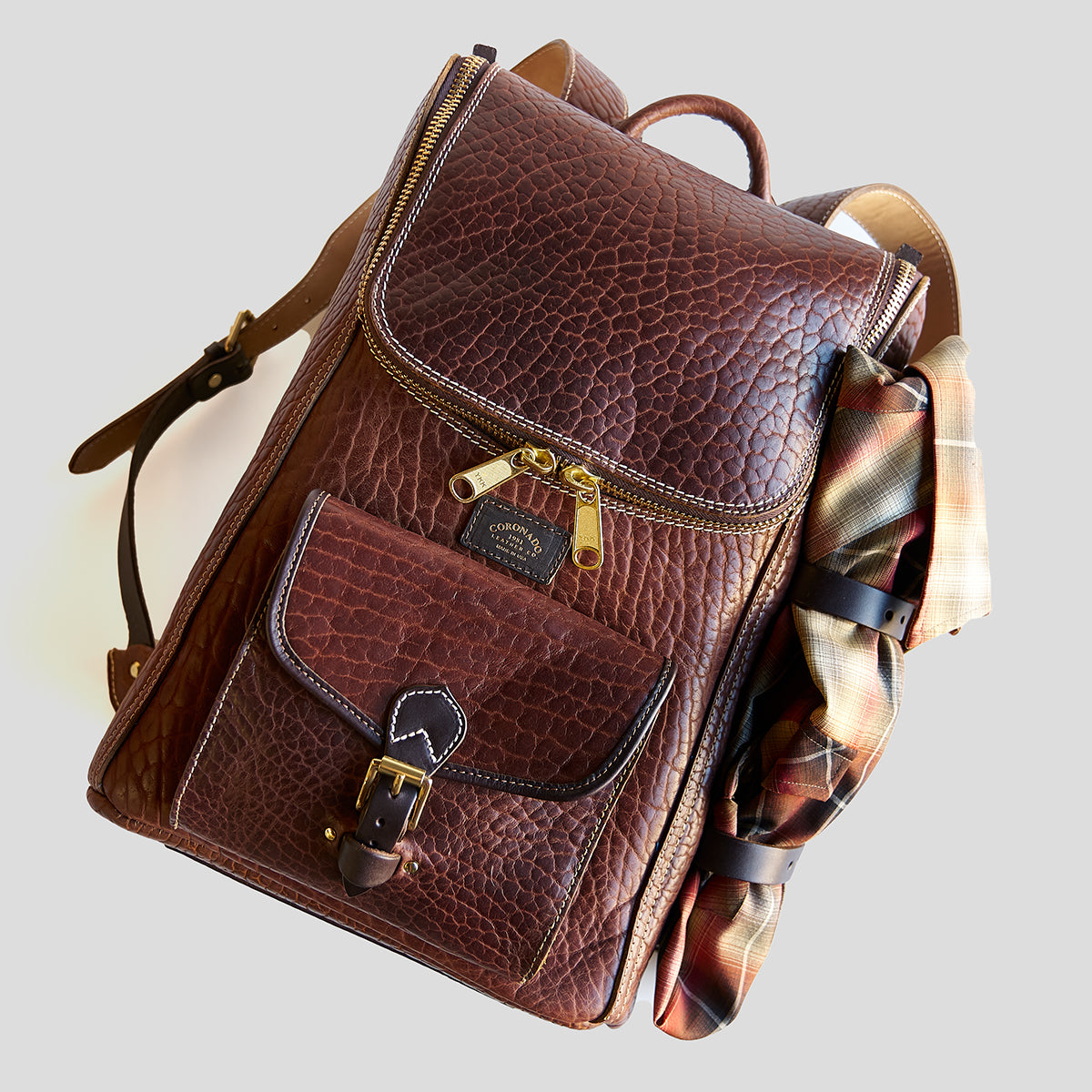 Top-Zip Bison Backpack No. 750 | Walnut