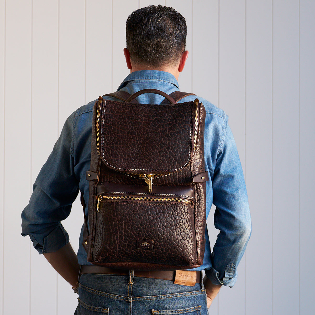 No.755 Top-Zip Backpack | Bison Brown