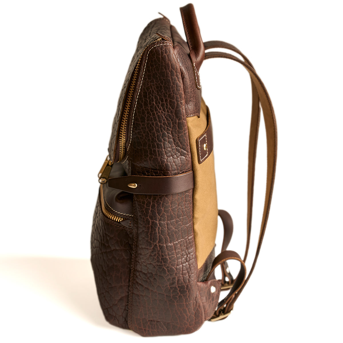 No.755 Top-Zip Backpack | Bison Brown