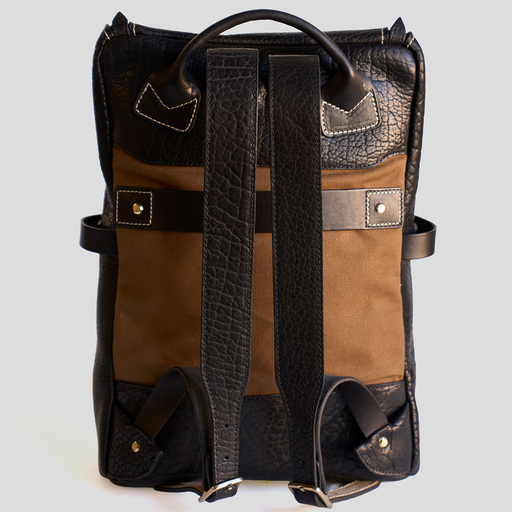 No.755 Top-Zip Backpack | Bison Black