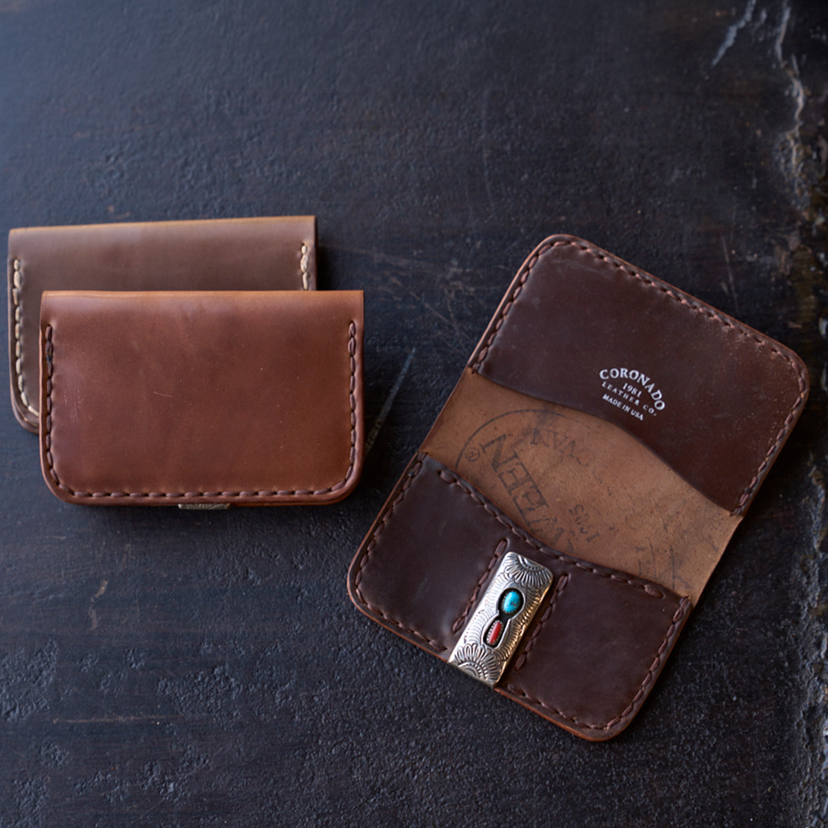 No.8214 Horween® Shell Clip Wallet | Bourbon
