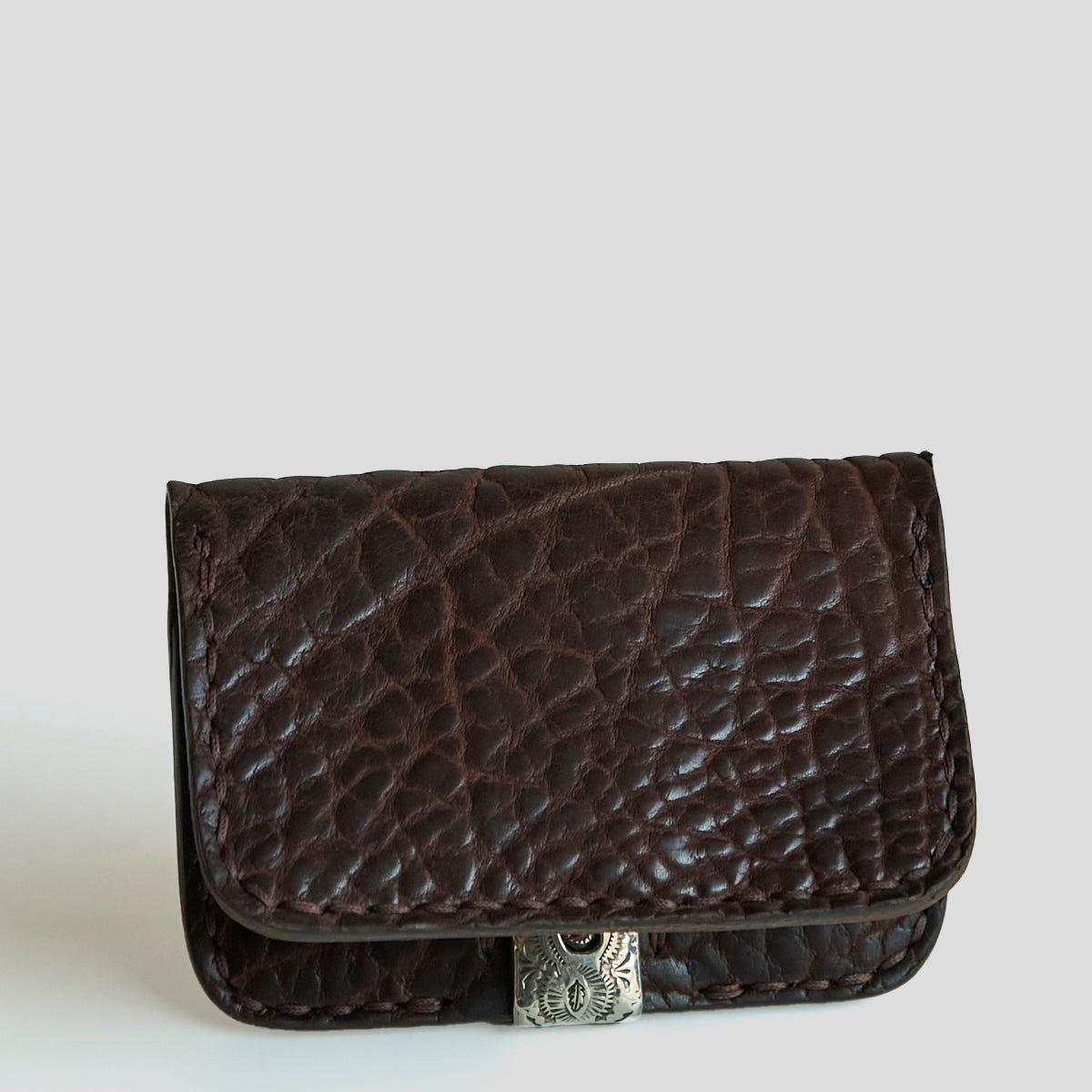 No.14 Heritage Silver Clip Wallet | Brown Bison