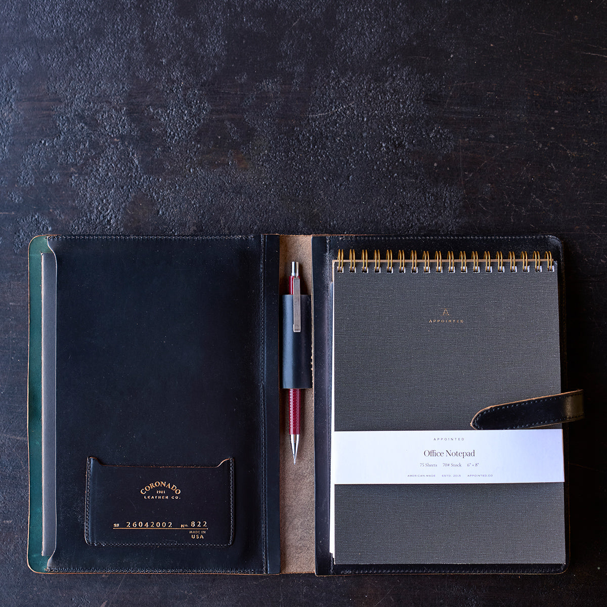 No.822 Portfolio A5 | Horween® Shell Cordovan (Black)