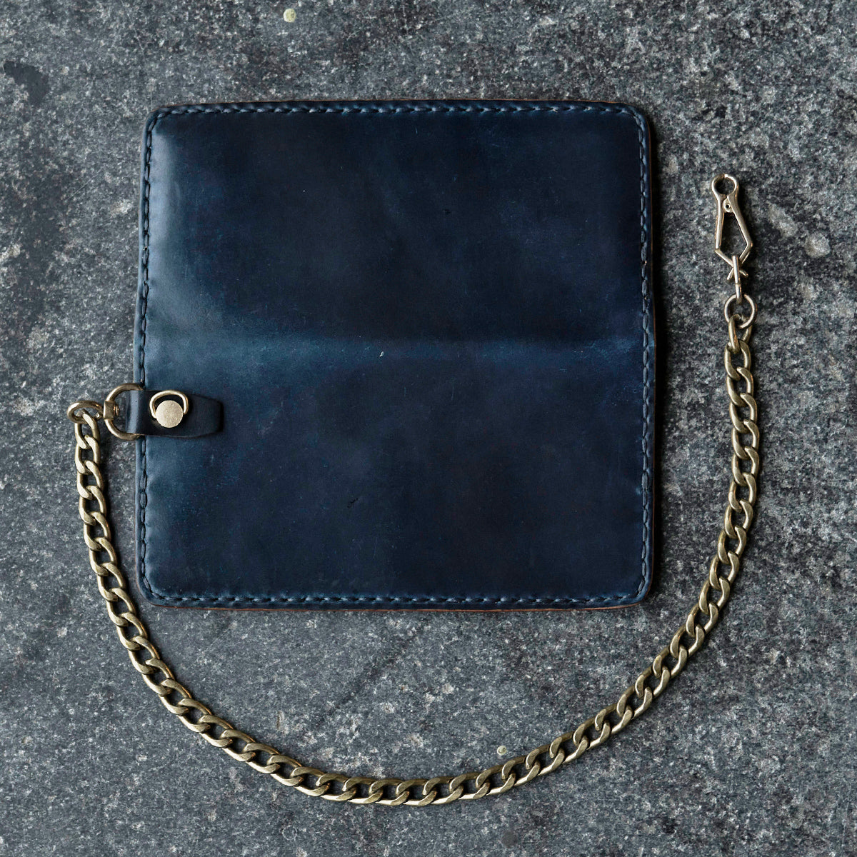 No.830 Horween® Shell Cordovan Long Wallet | Navy