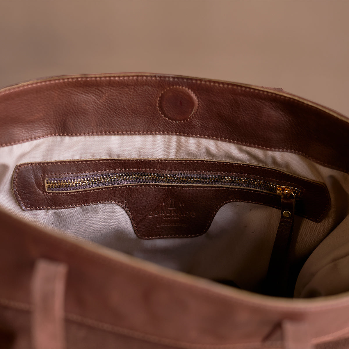 No.980 Monterey Tote | Brown Suede