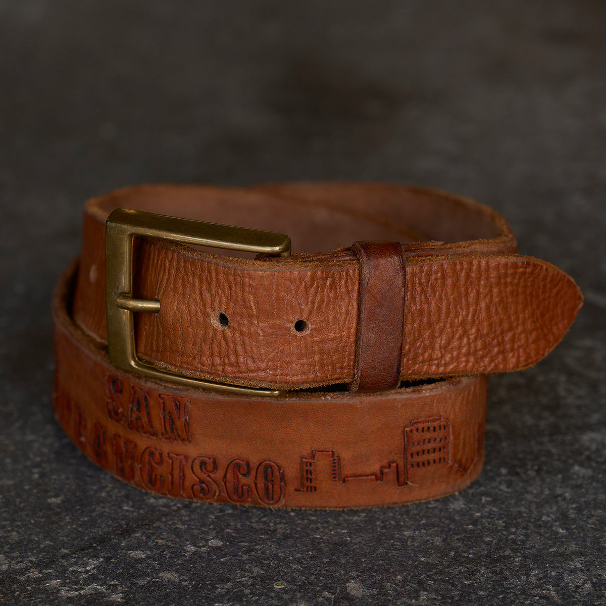 No.795 Vintage Embossed Belt | San Francisco