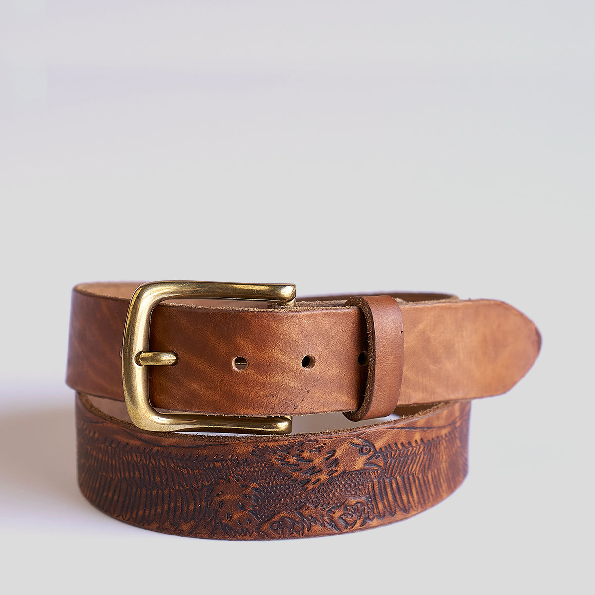 Vintage Embossed Horsehide Belt No.150 | Eagle