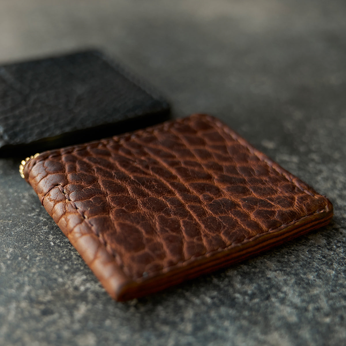 Bison Half-Zip Wallet | Black