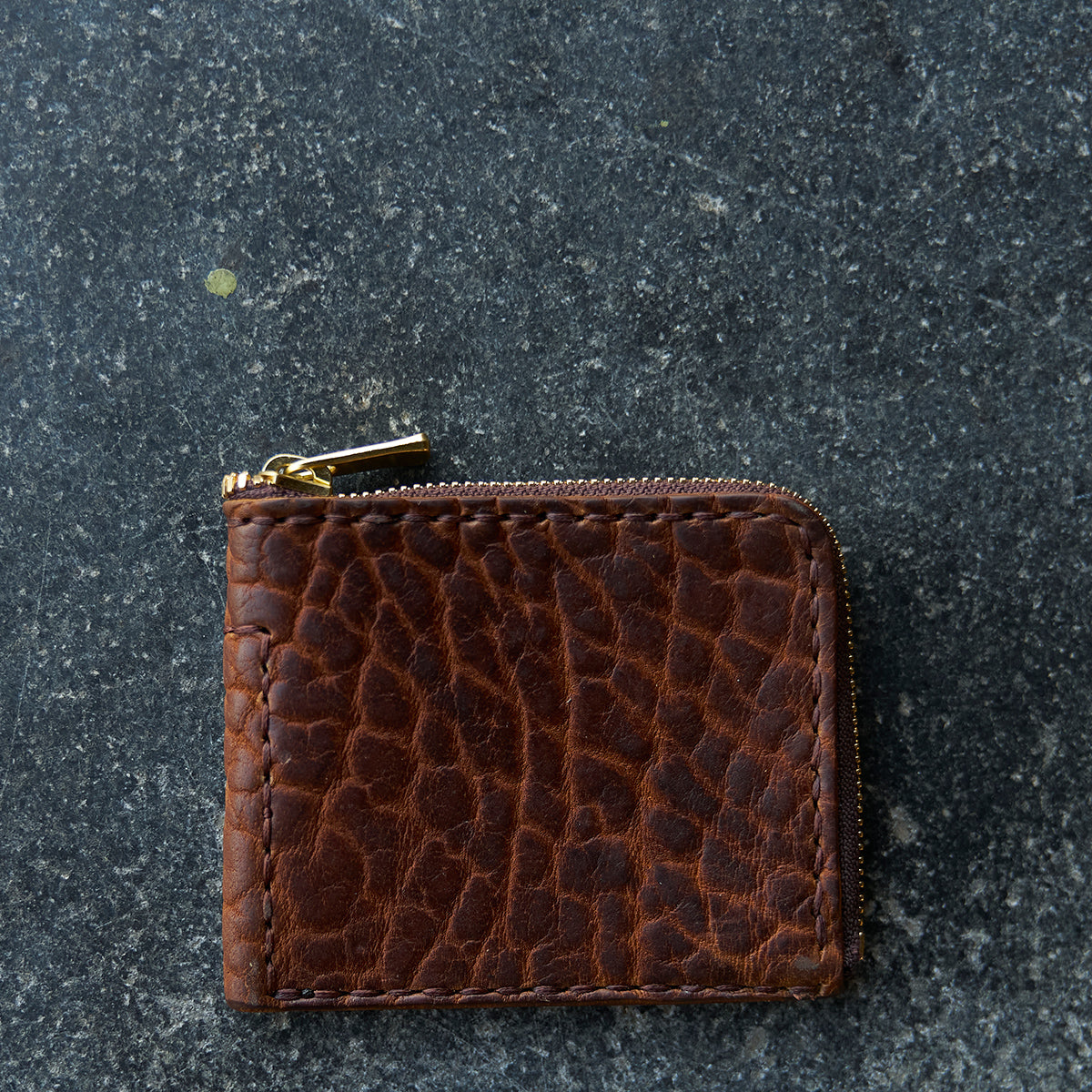 Bison Half-Zip Wallet | Walnut