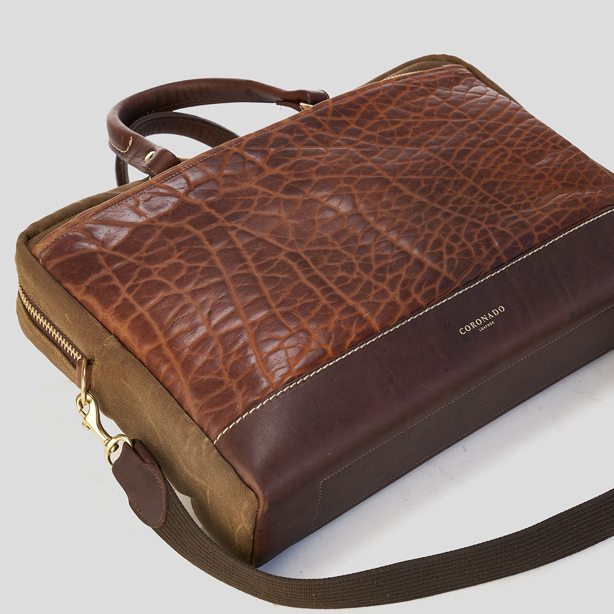 The Porter Briefcase | Bison Brown