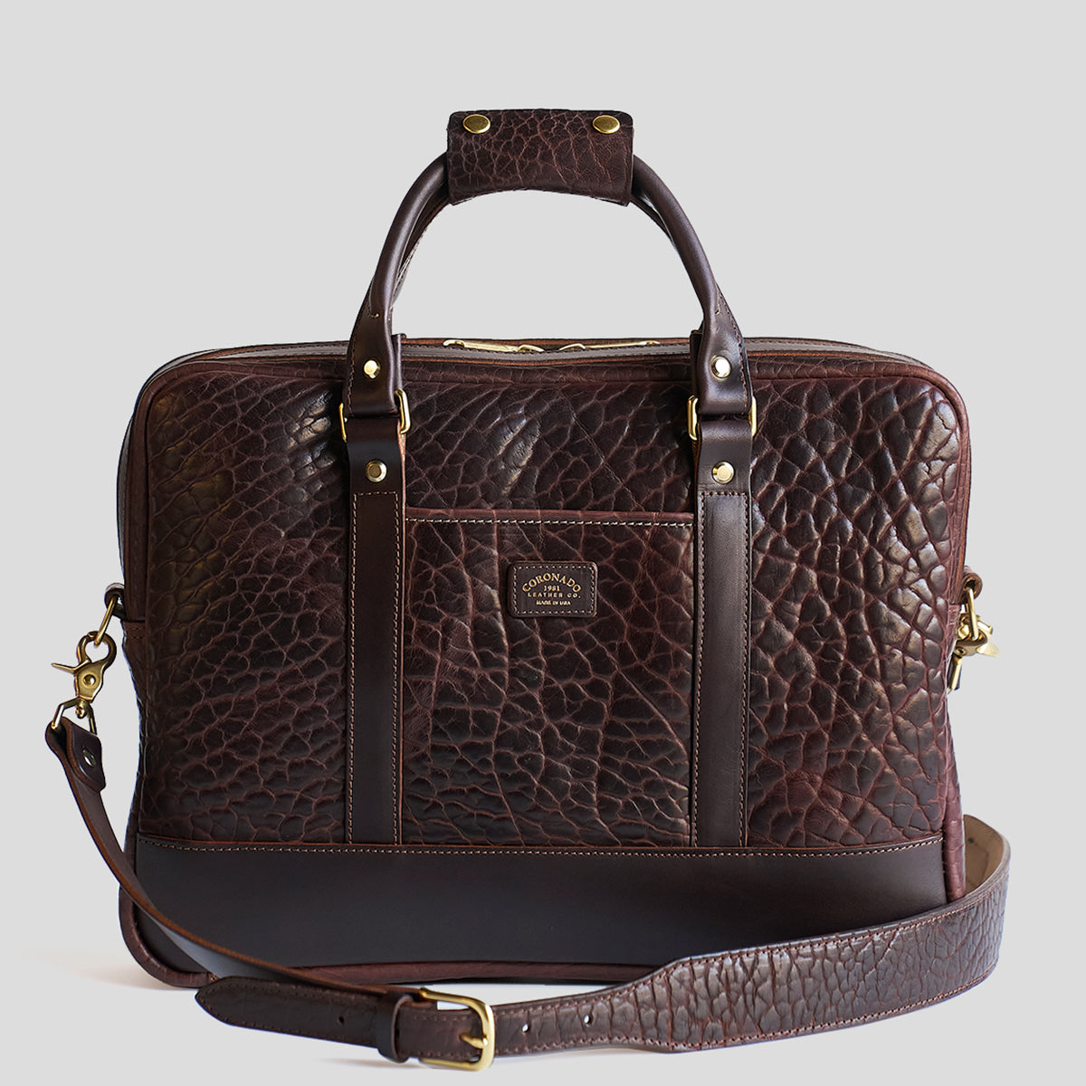 No.551 Slim Briefcase | Bison Brown
