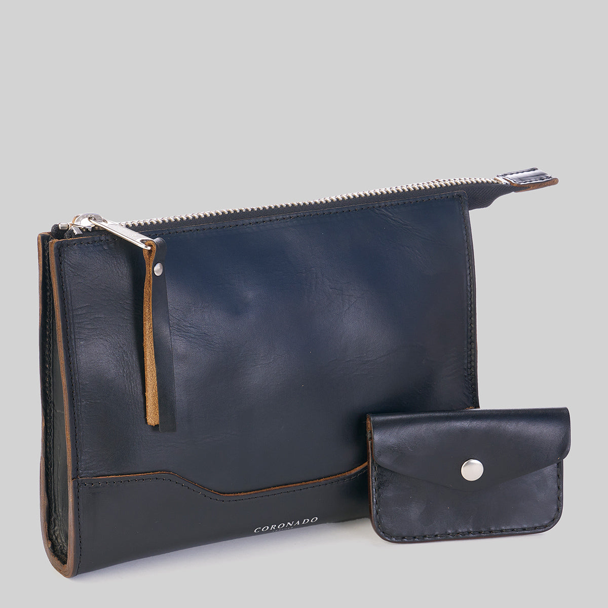 HORWEEN US Chromexcel Leather Coin Purse Card Holder Bag Zipper Card Wallet  - Shop fanguo Wallets - Pinkoi